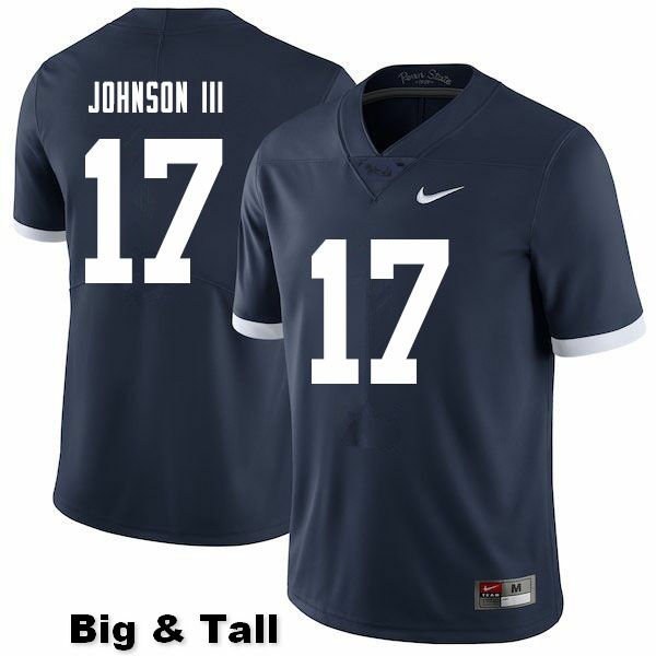 NCAA Nike Men's Penn State Nittany Lions Joseph Johnson III #17 College Football Authentic Throwback Big & Tall Navy Stitched Jersey FKW1498KD